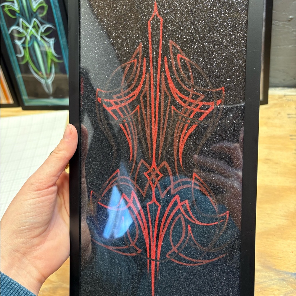 Hand Pinstriped Wall Art